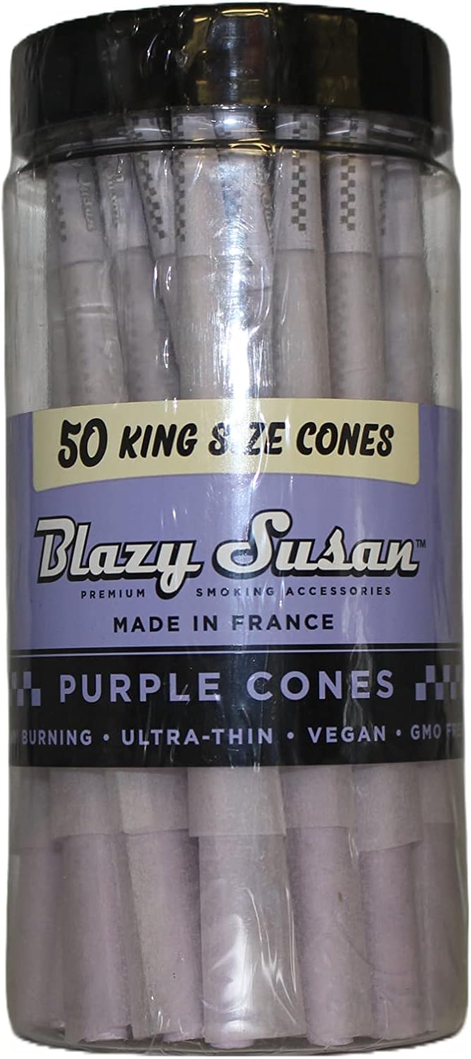 Blazy Susan Cones 50 count King size . Purple