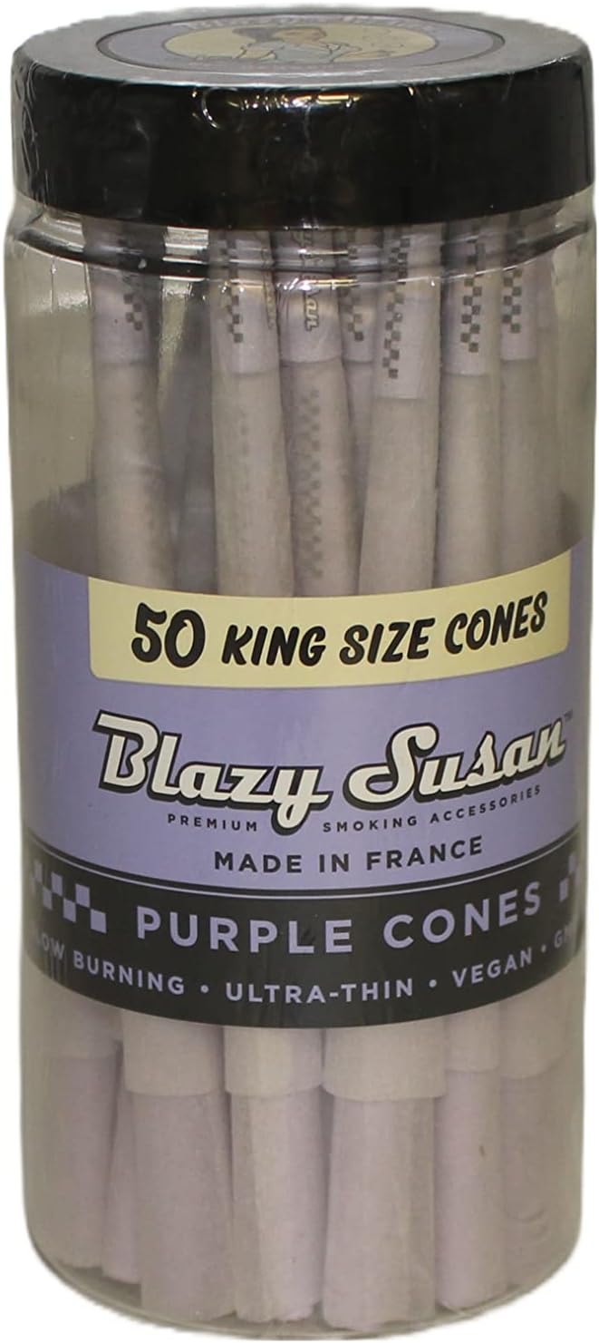 Blazy Susan Cones 50 count King size . Purple