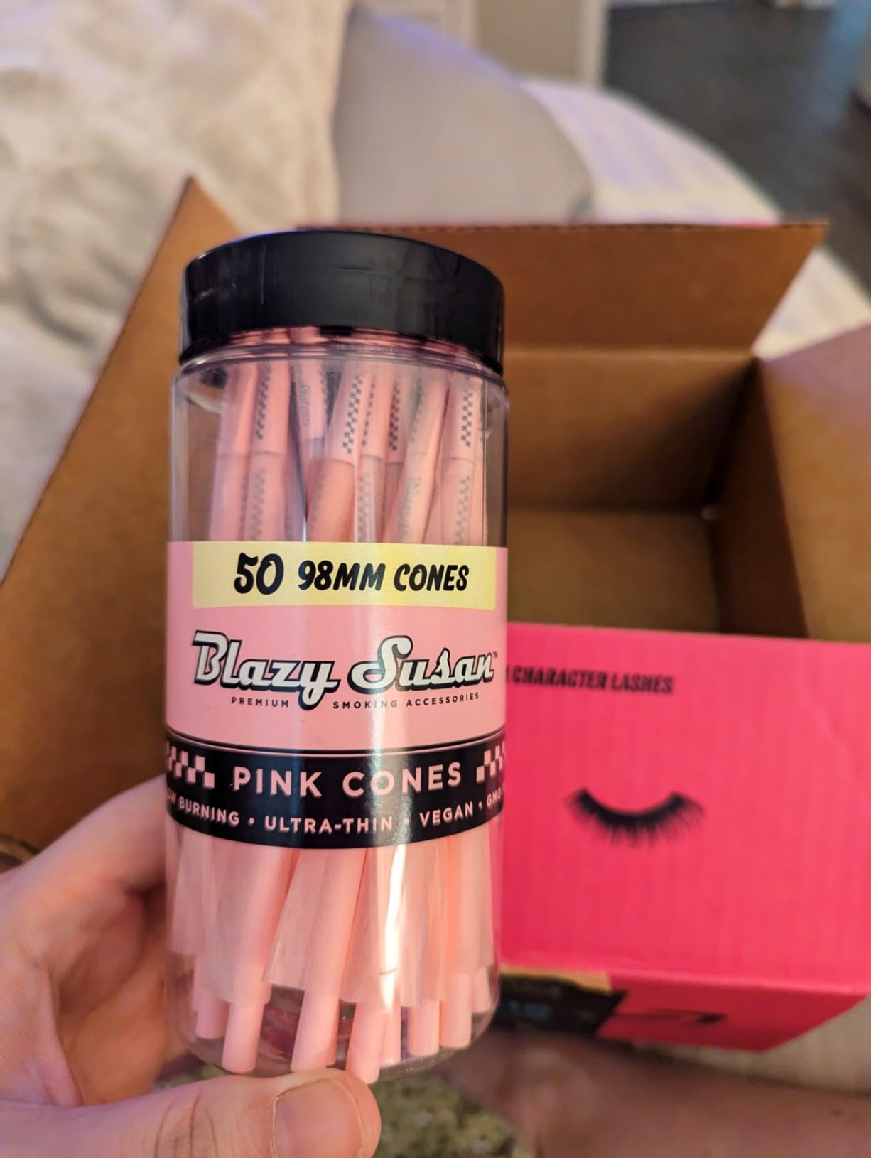 Blazy Susan Cones 50 count . king size pink