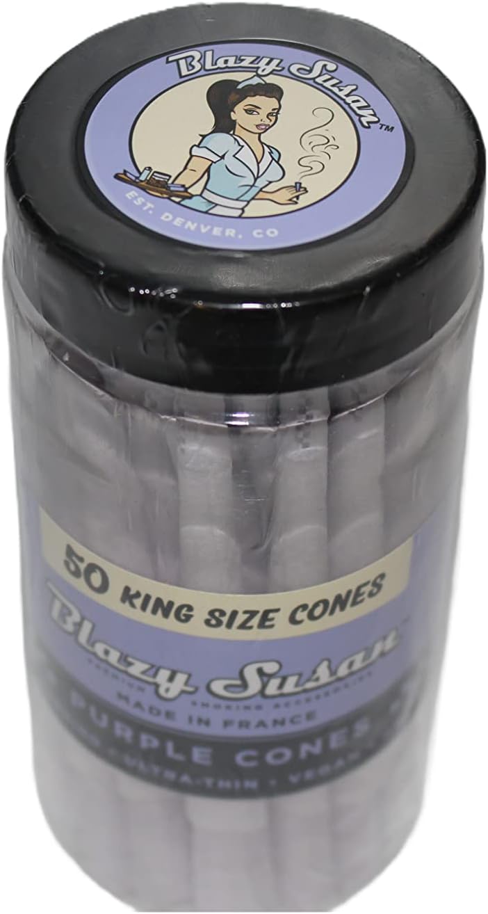 Blazy Susan Cones 50 count King size . Purple