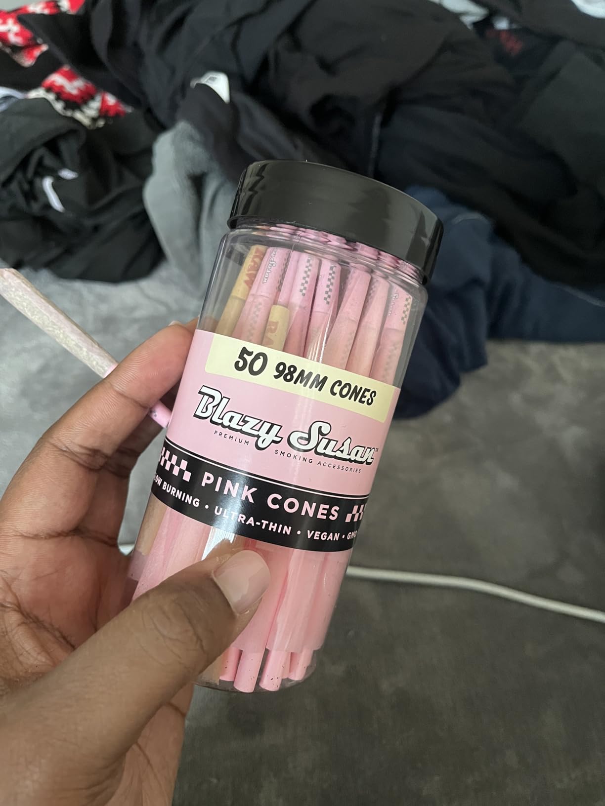 Blazy Susan Cones 50 count . king size pink