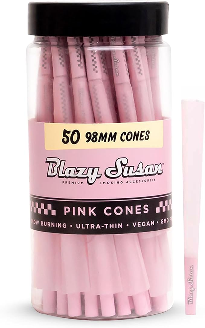 Blazy Susan Cones 50 count . king size pink