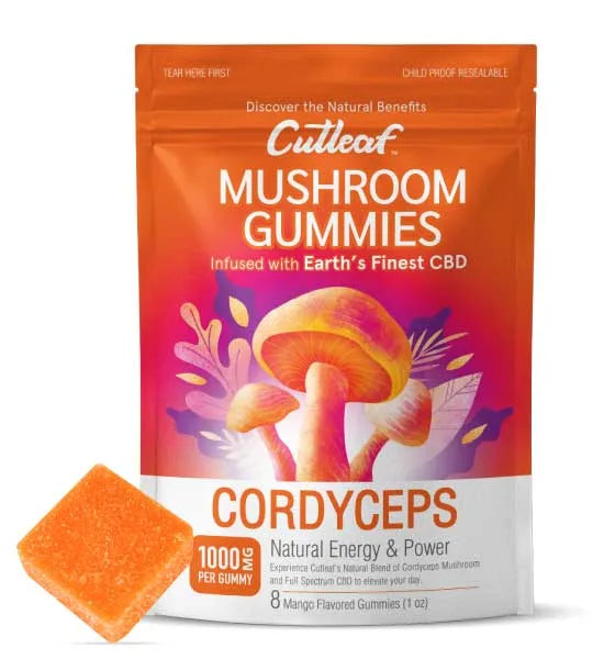 Cutleaf – Mushroom 1000mg Gummies 8ct/bag