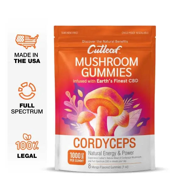 Cutleaf – Mushroom 1000mg Gummies 8ct/bag