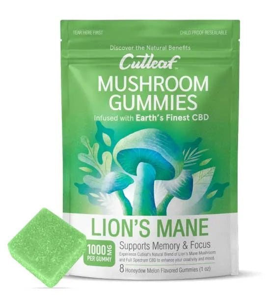 Cutleaf – Mushroom 1000mg Gummies 8ct/bag