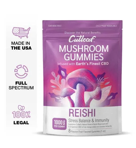 Cutleaf – Mushroom 1000mg Gummies 8ct/bag