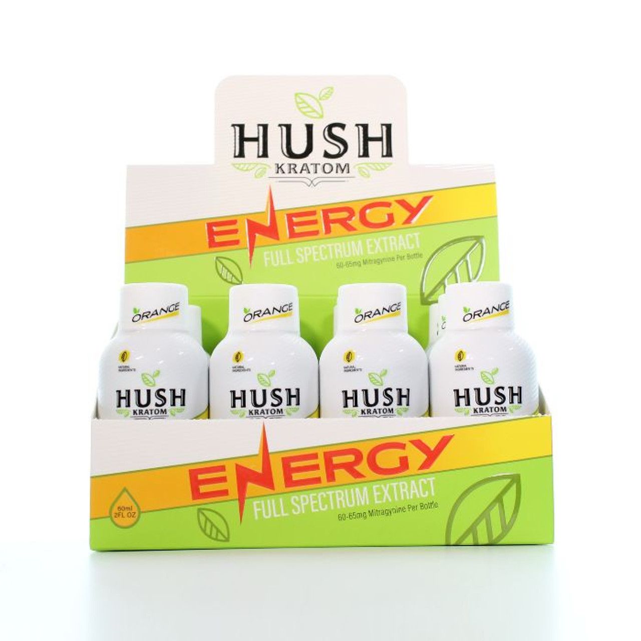Hush Kratom Energy Full Spectrum Extract 2FL Oz 12/Box