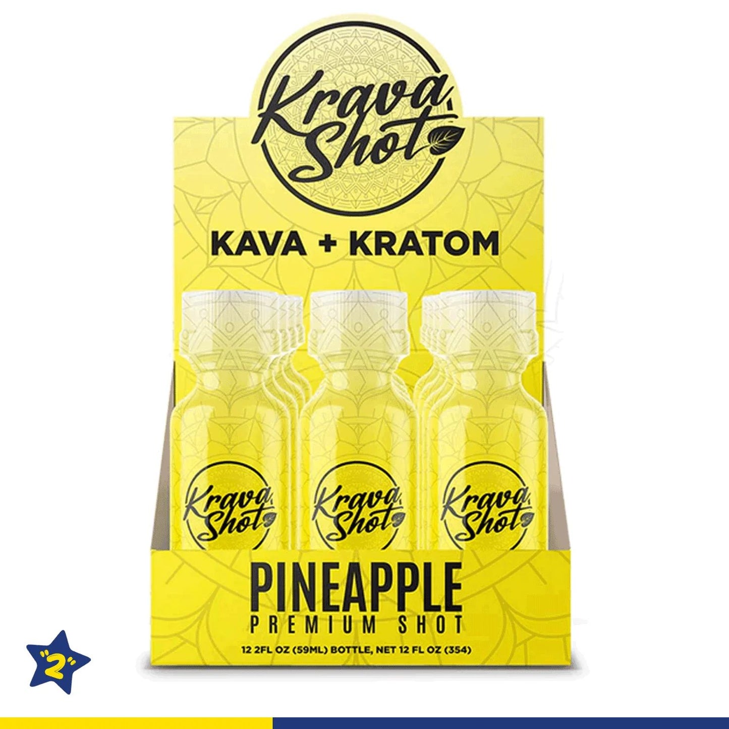 KRAVA PINEAPPLE 2OZ EXTRACT SHOT – DISPLAY OF 12CT