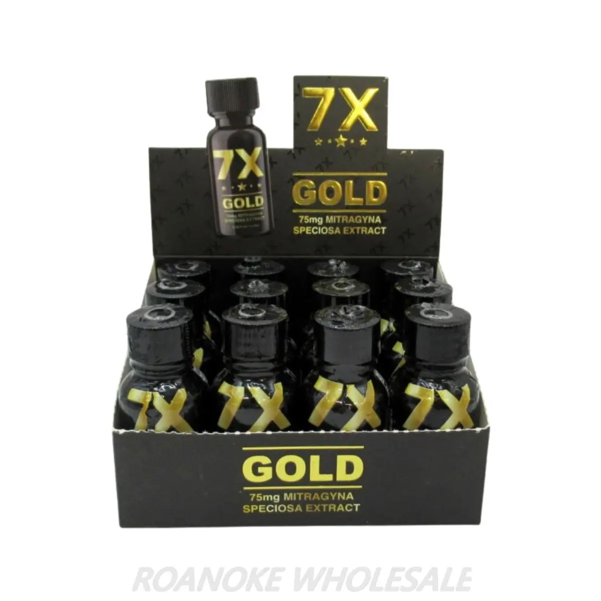 7X GOLD MITRAGYNA SPECIOSA EXTRACT 75MG 12 BOTTLES 15ML