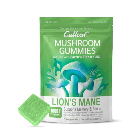 Cutleaf – Mushroom 1000mg Gummies 8ct/bag