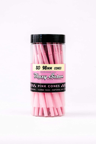 Blazy Susan Cones 50 count . king size pink