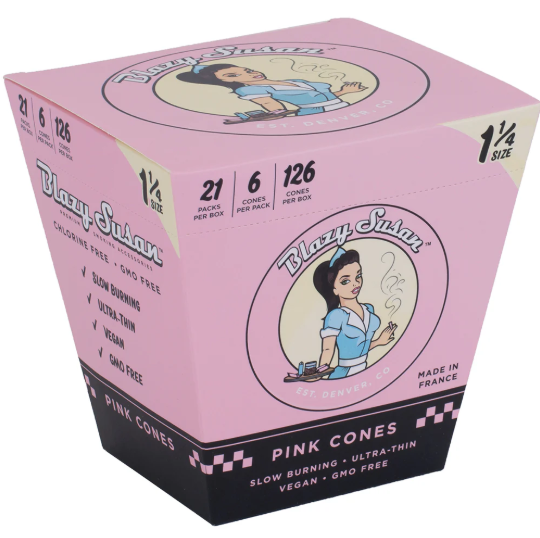 Blazy Susan Cones 21pack . 126 cones . Pink