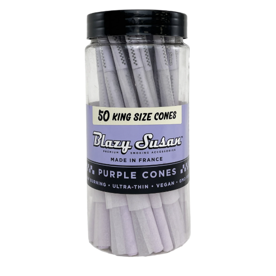 Blazy Susan Cones 50 count King size . Purple
