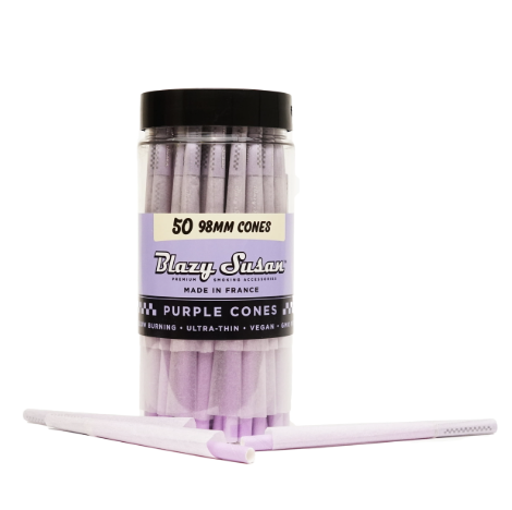 Blazy Susan Cones 50 count 1/4 . Purple
