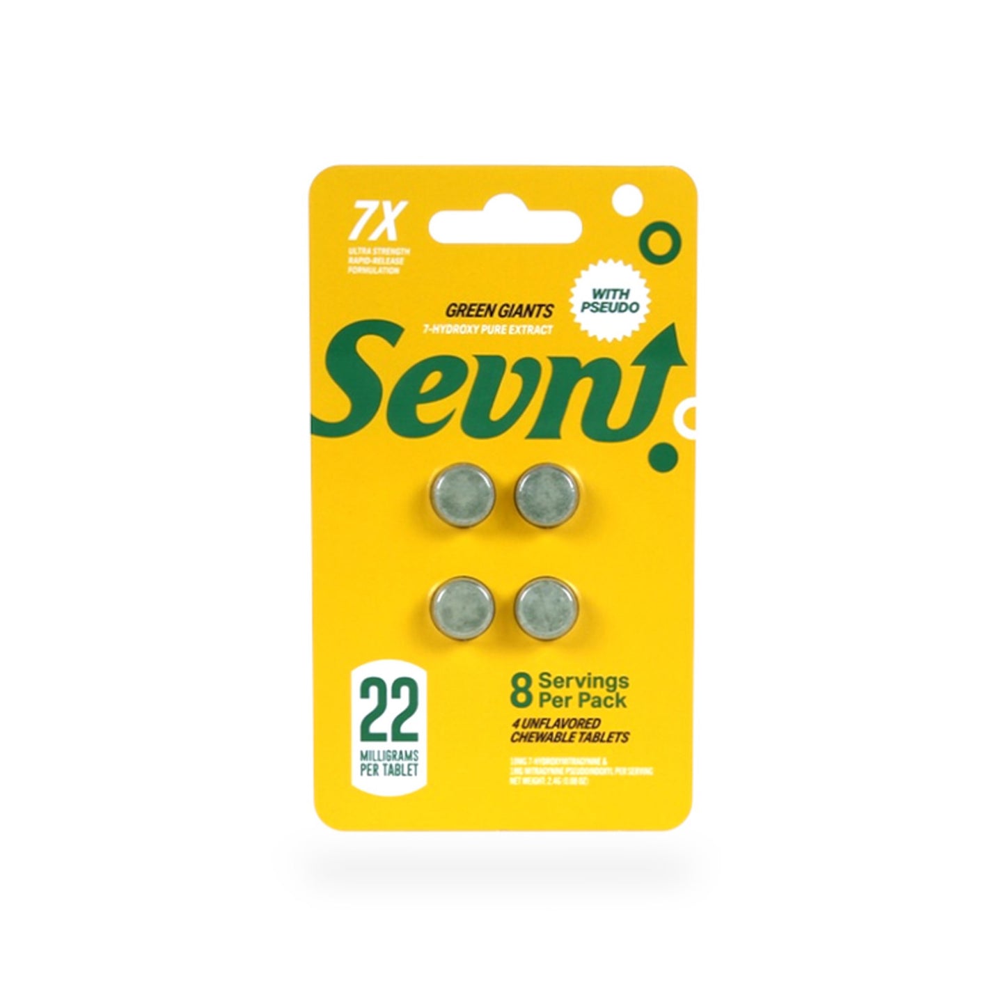 Sevn 7-Hydroxy with Pseudo Chewable Extract Tablets 22 mg