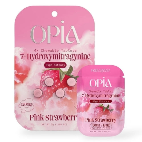 Opia 7-OH High Potency Chewable Tablets Pink Strawberry 30mg
