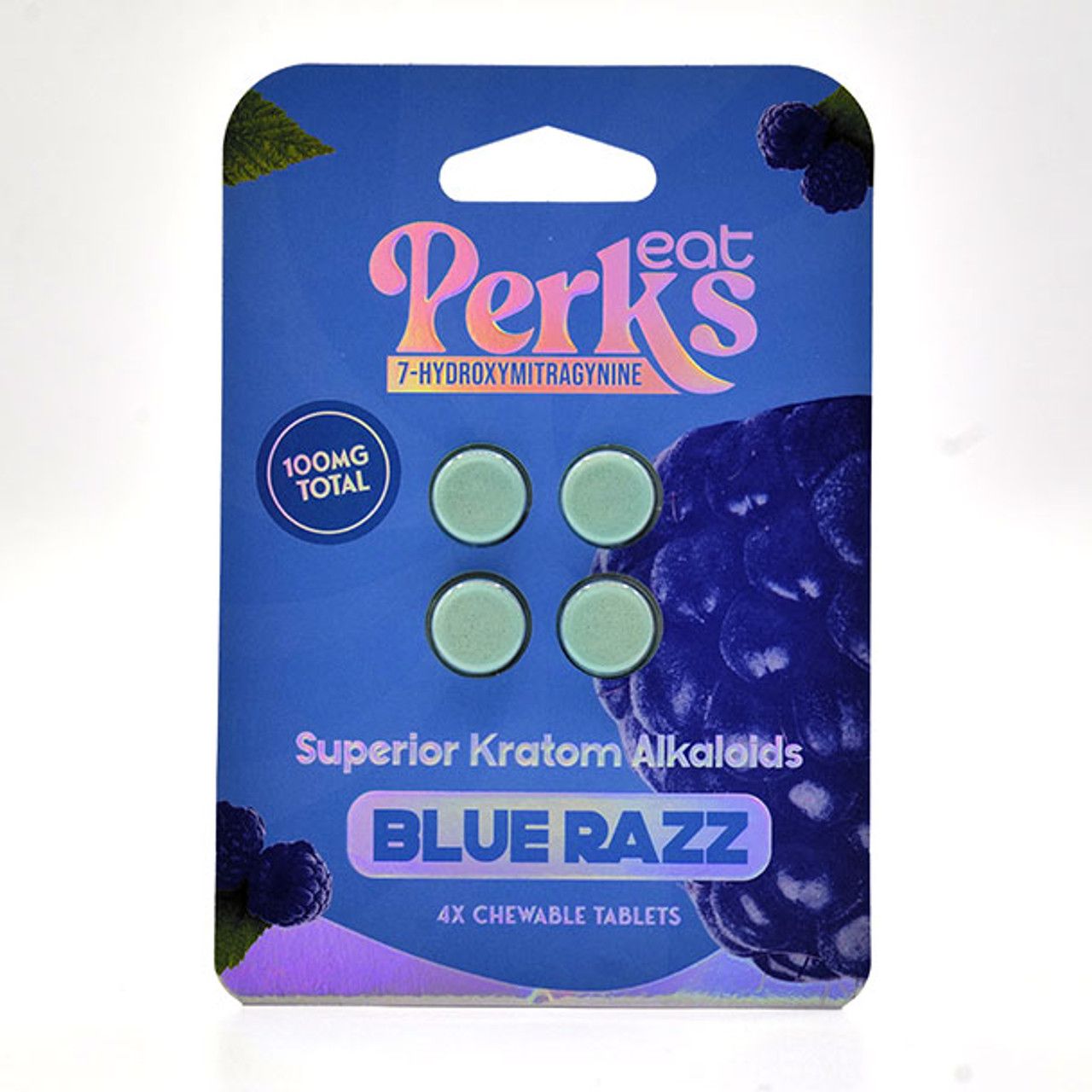 Eat Perks 7 - Hydroxy Chewable Tablets - 4 PK Blue Razz