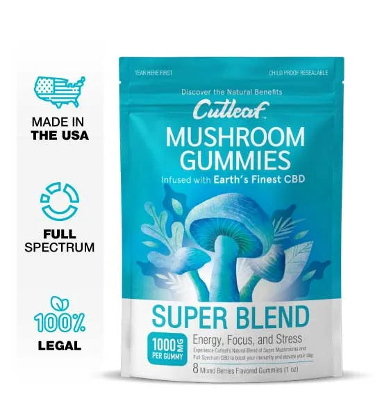 Cutleaf – Mushroom 1000mg Gummies 8ct/bag