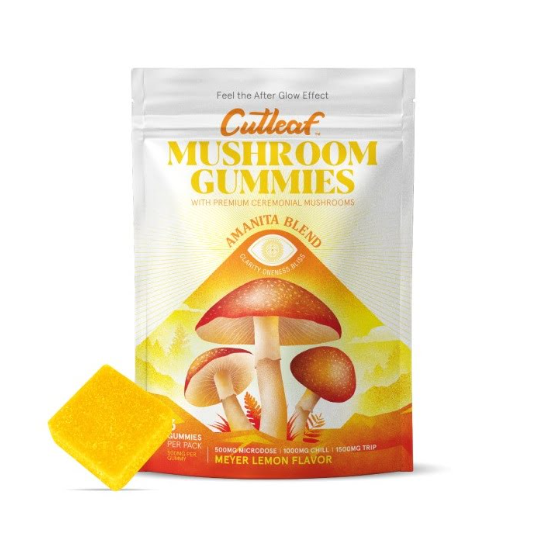 Cutleaf – Mushroom Gummies Amanita Blend 500mg,3ct/bag
