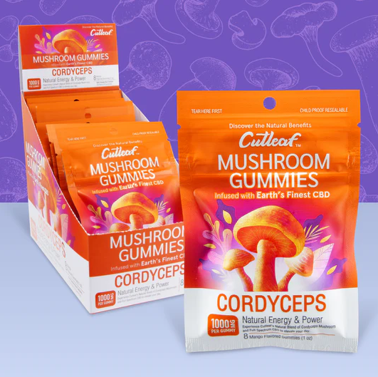 Cutleaf – Mushroom 1000mg Gummies 8ct/bag